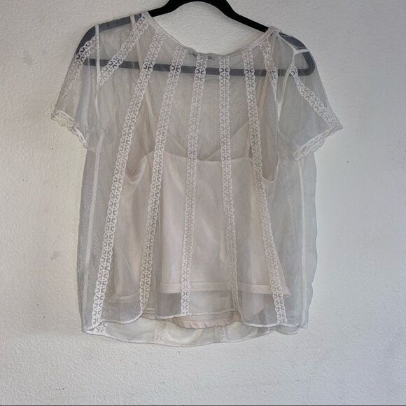Zara Sheer Witchy White Blouse - Picture 8 of 8